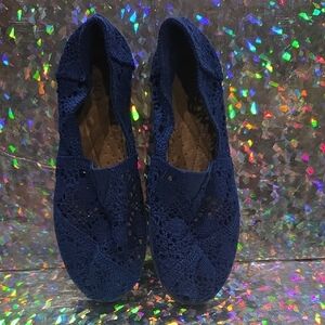 Cato Navy Crochet Women's Flats